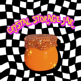 Yellow Crystal Storage Jar
