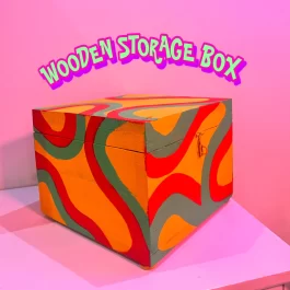 Orange Wooden Box