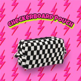 Checkerboard makeup/pencil case