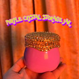 Purple crystal storage jar