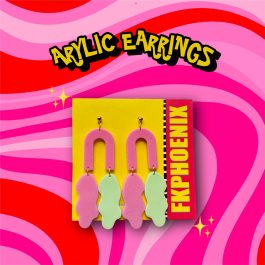 Trendy acrylic earrings