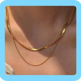 Golden double layerd necklace