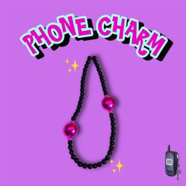 Black pink phone charm